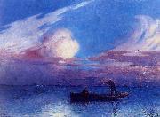 Boating at Night in Briere, unknow artist